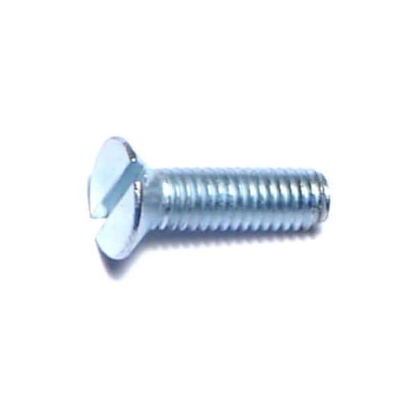 Midwest Fastener M3-0.50 x 10 mm Slotted Flat Machine Screw, Zinc Plated Steel, 25 PK 67922 - main